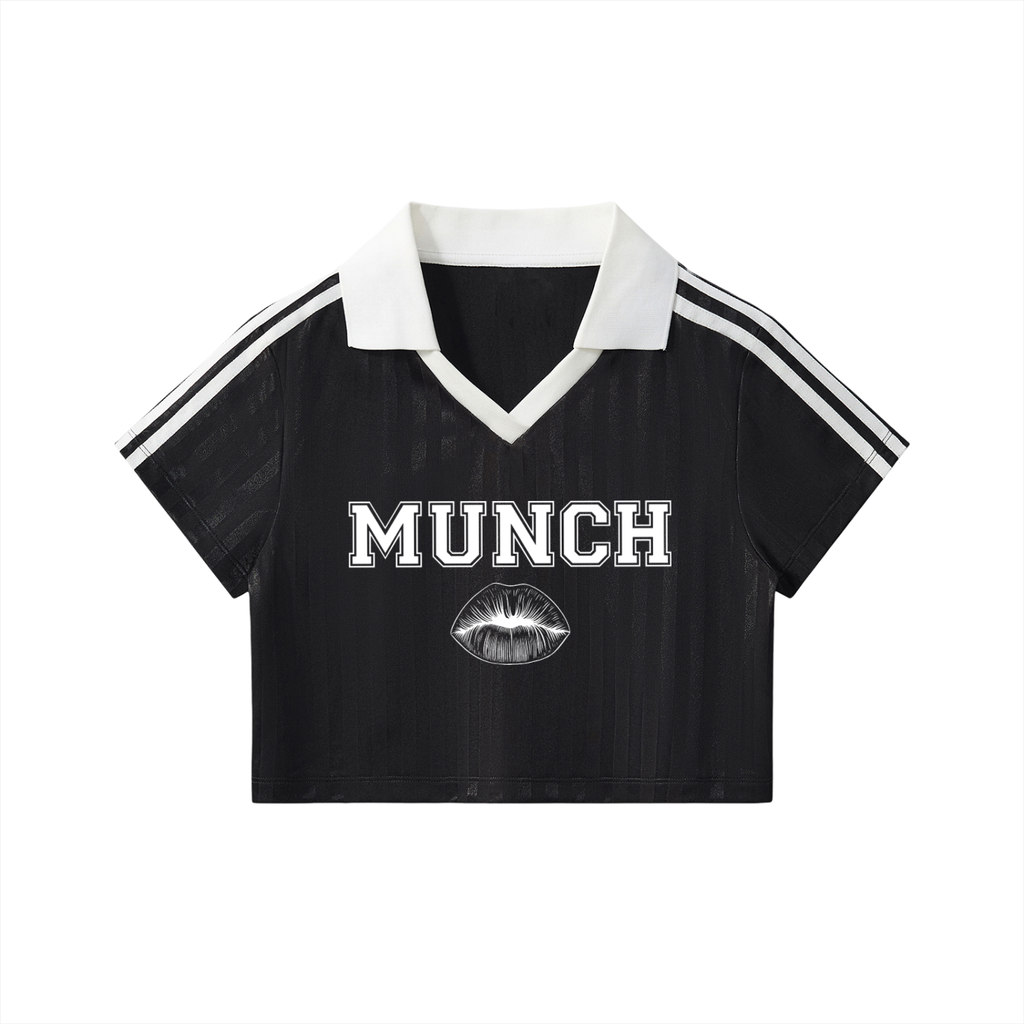 croptop,summer,sapphic,lesbian,queer,munch,tshirt,soccerjersey,soccer,sporty,flirty,crop,jersey