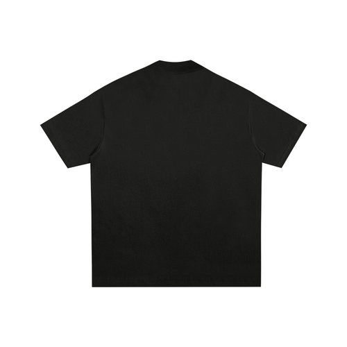 Sleek Oversized Cotton Tee - High Crew Neck